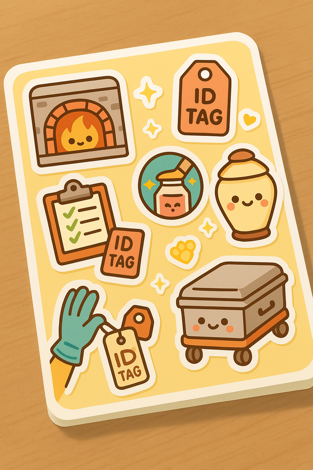 Cremation Essentials Sticker Set – Moments of Care Collection